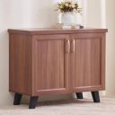 Home Centre | Helios Alton 9 Pairs Shoe Cabinet | Engineered Wood | Walnut | 1 Year Warranty...