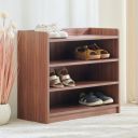Home Centre | Helios Alton Merida 12 Pairs Shoe Rack | Engineered Wood | Walnut | 1 Year Warranty...