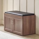 Home Centre | Helios Alton Shoe Cabinet | 12 Pairs, Cushioned Seat | Engineered Wood | Walnut | 1 Year Warranty...