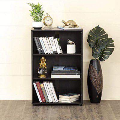 Home Centre Helios Arvis Canalis 3-Tier Book Shelf - Brown (Matte,Engineered Wood)