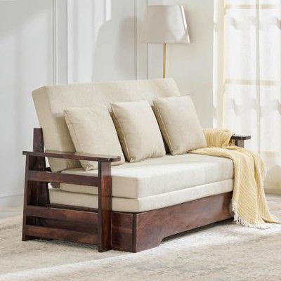 Home Centre Helios Basil Fabric Sofa| Fabric Sofa| (Beige) |1 Year Warranty