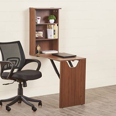 Home Centre Helios Besta Flex NXT Brown Engineered Wood Wall Mount Multipurpose Table