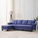 Home Centre Helios California Fabric 3-Seater Sofa with Left Chaise - Grey...