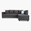 Home Centre Helios Ciro Brown Fabric 6 Seater Right Corner Sofa...