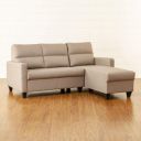 Home Centre Helios Clary Polyester and Pine Wood 3 Seater Corner Sofa 2+L - Right - Beige...