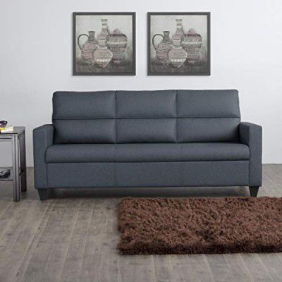 Home Centre Helios Clary Blue 3-Seater Sofa - 173Cm (Polyester, Pine Wood) - 3 Seater