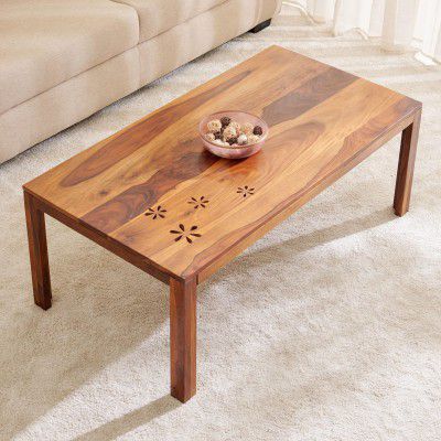 Home Centre | Helios DISA Sheesham Wood Coffee Table | Center Table for Living Room | Brown | 1 Year Warranty