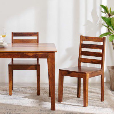 Home Centre | Helios Easter | Solid Wood | Dining Chairs | Brown | Set of 2 | 1 Year Warranty