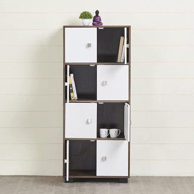 Home Centre Helios Krescent Brown Engineered Wood 8 Door Storage Unit, Walnut, 23 * 15 * 55 inches (Helios KRESCENT 8 Door)