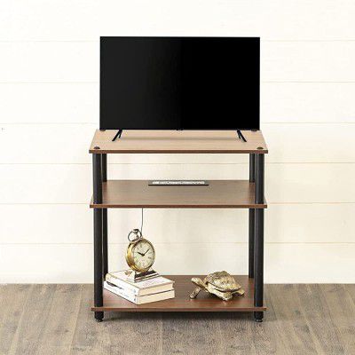 Home Centre Helios Latus Brown Engineered Wood Two-Tier TV Table with USB, Walnut, 23 * 15 * 23 inches