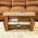 Home Centre Helios Lotus Brown Engineered Wood Coffee Table, Walnut...