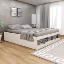 Home Centre Helios Reyanan White Engineered Wood King Bed...