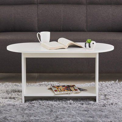 Home Centre | Helios Reynan Coffee Table | Center Table for Living Room | Engineered Wood | White | 1 Year Warranty