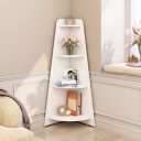 Home Centre | Helios Reynan Mafra 4-Tier Corner Shelf | Engineered Wood, for Living Room | White...