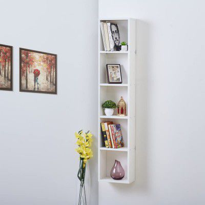 Home Centre Helios Reynan White Engineered Wood Open Book Shelf