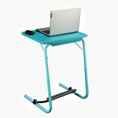 Home Centre Helios Spencer Blue Solid Polypropylene Multipurpose Foldable Laptop Table with Footrest