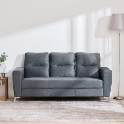 Home Centre Helios Vive 3 Seater Sofa Solid Wood - Grey