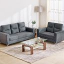 Home Centre Helios Vive Fabric 3+2 Seater Sofa Set - Grey...