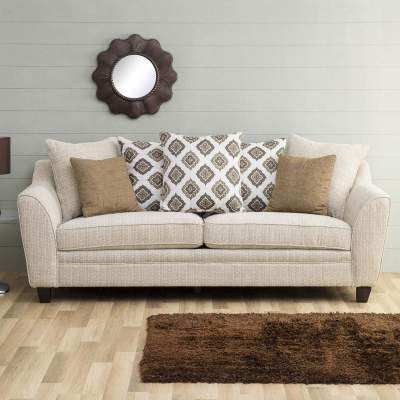 Home Centre Isabel 3-Seater Sofa, Beige, Three seat