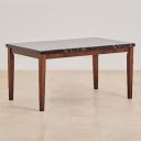 Home Centre Jasper Faux Marble Top 6-Seater Dining Table - Black and Brown...