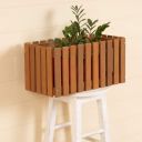 Home Centre Juliet Solid Wood Box Planter - Brown...