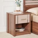 Home Centre Leon Bed Side Table with Drawer - Brown...