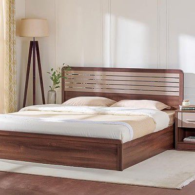Home Centre Leon Eldora Queen Bed with Box Storage - Brown