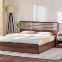 Home Centre Leon Eldora Queen Bed with Box Storage - Brown...