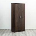 Home Centre Lewis Brown Engineered Wood Double Door Wardrobe - 42.5 cm x 80 cm x 183 cm...