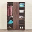 Home Centre Lewis Brown Engineered Wood 3-Door Wardrobe...