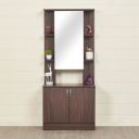 Home Centre Helios Lewis Brown Textured Engineered Wood Dressing Table with Mirror...