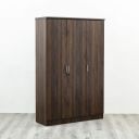 Home Centre Lewis Engineered Wood Three Door Hinged Wardrobe - Brown- 42.5 cm x 119.5 cm x 183 cm...