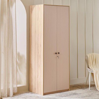 Home Centre | Lexus 2-Door Swing Wardrobe | Engineered Wood | Brown