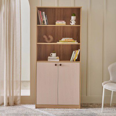 Home Centre | Lexus 5-Tier Book Cabinet | Engineered Wood | Brown | 1 Year Warranty