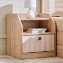 Home Centre | Lexus Bedside Table with Drawer | Engineered Wood | Oak | 1 Year Warranty...