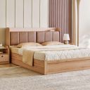 [Extra 12250 OFF] Home Centre | Lexus Savanna Queen Size Bed with Hydraulic Storage | Engineered Wood | Brown | 78 x 60 Inches | 1 Year Warranty...