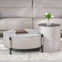 Home Centre Marcello Glass Top Coffee Table - Grey...