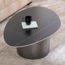 Home Centre Marquina Faux Marble Top Coffee Table - Grey...