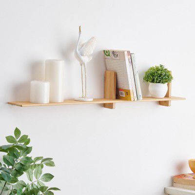 Home Centre Midori Bamboo Wall Shelf | 1 Year Warranty