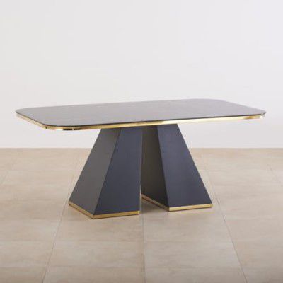 Home Centre Monarch Glass Top 6-Seater Dining Table