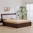 Home Centre My Bed Tulip King Bed with Hydraulic and Headboard Storage - Brown and White...