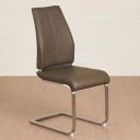 Home Centre Napster Ergonomic Set of 2 Faux Leather Dining Chairs - Brown...