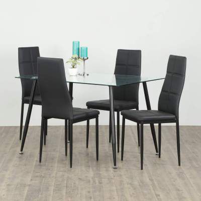 Home Centre Nora 4-Seater Dining Table with 4 Chairs