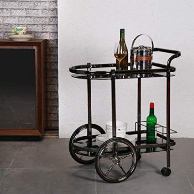 Home Centre Notica Serving Trolley - Silver | Metal