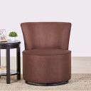 Home Centre Nova Brown Solid Fabric Rotating Accent Chair...