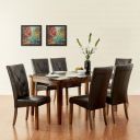 Home Centre Oscar Brown Rubber Wood 6- Seater Dining Set with 6 Chairs...