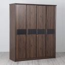 Home Centre Particle Board Lewis Nxt Four Door Hinged Wardrobe, Brown...
