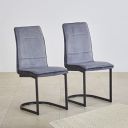 Home Centre Polaris Set of 2 Fabric Dining Chairs - Grey...