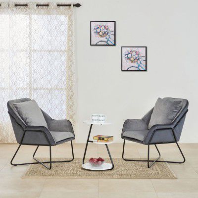 Home Centre Polaris Solid Fabric Upholstered Chairs  