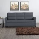Home Centre Polyester Helios Clary Solid 3 Seater Sofa- Grey...
